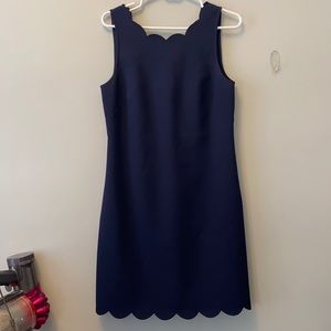 Women’s Jcrew Navy Scalloped Dress